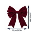 thumbnail image 3 of WDOBM Christmas Decorative Bows, 9.84x7.87 Inch Large Velvet Christmas Bow Red Burgundy Tree, Christmas Tree Bow, Velvet Christmas Bows for Home Decor Indoor, 3 of 9