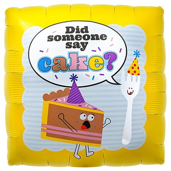 Northstar 18" Someone Say Cake Foil Balloon, Multicolor