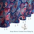 thumbnail image 6 of Blue Pioneer Flower and Paisley Pattern Shower Curtain 36"x72" ,Bathroom Decorative Shower Curtains Set with 12 Hooks,Modern Waterproof Washable Shower Curtain, 6 of 6