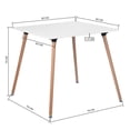 thumbnail image 7 of Homycasa 31.5 IN Dining Table Solid Wood Square Legs White, 7 of 7