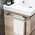thumbnail image 3 of Bathroom Towel Rack No Drilling Double Adhesive Towel Rack Stainless Steel Two Arm Wall Mounted Towel Rack for Bathroom Kitchen,Silver, 3 of 5