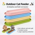 thumbnail image 5 of Wide Extended Pet Food Bowl, Ant‑Barrier No Spill Feeding Dish, Easy‑to‑Clean Large Capacity Plastic Feeder for Multi‑Cat & Multi‑Dog Home, 5 of 5