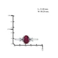 thumbnail image 4 of JewelersClub Ruby Ring Birthstone Jewelry – 0.75 Carat Ruby Sterling Silver Ring Jewelry with White Diamond Accent – Gemstone Rings with Hypoallergenic Sterling Silver Band, 4 of 4
