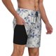 thumbnail image 2 of Fotbe Indigo Tie Dye Traje de Baño para Hombre – Shorts de Natación de Secado Rápido con Forro y Bolsillos-XX-Large, 2 of 6
