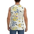 thumbnail image 4 of Bixox Men's Wildflower Honeybee Printed Shirt Sleeveless Fitness Tank Top-3X-Large, 4 of 7