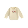 thumbnail image 2 of Mommy and Me Matching Outfits Letter Print Long Sleeve Crewneck Sweatshirt Pullover Tops, 2 of 10