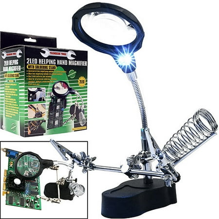 Trademark Tools 2-led Helping Hand Magni (Best Soldering Helping Hands)