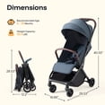 thumbnail image 5 of HARPPA Lightweight Baby Stroller for Toddlers, One-Hand Fold & Self-Standing, 15.4 lbs, Soft Blue, 5 of 10