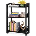 thumbnail image 1 of Book Shelf Small Bookshelf Wood Bookcase Industrial Bookshelf with Edge Protection Metal Narrow Bookcase Storage Organizer Display Rack for Bedroom Home Office (Rustic ), 1 of 6