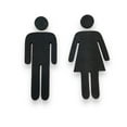 thumbnail image 2 of Sign - Men and Women Silhouettes Restroom Sign, 2 of 7
