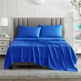 thumbnail image 4 of American Home Collection Brushed Microfiber Sheet Set, Deep Pocket Extra Soft Sheets & Pillowcases Set, 4 Pieces, Full, Blue, 4 of 7