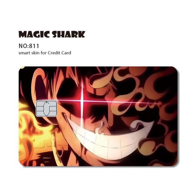 Anime Phoenix Flower One Piece Cute Cat Robot Ultra Thin Sticker Film Skin Cover Case for Small Chip Credit Debit Card 811
