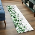 thumbnail image 3 of Runner Rug 2'x6', Green Blooms Floral Washable Non-Slip Hallway Runner Rugs, Farmhouse Spring Flowers Botanical Bedside Rugs Floor Mats Carpet Runners for Kitchen Bathroom Laundry Room, 3 of 8