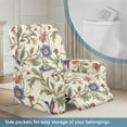 thumbnail image 4 of Renewold Floral Hummingbird Recliner Couch Cover Polyester Spandex Reclining Chair Protector 4 Pieces Stretch Recliner Chair Cover Dog Couch Slipcover for Living Room, 4 of 8