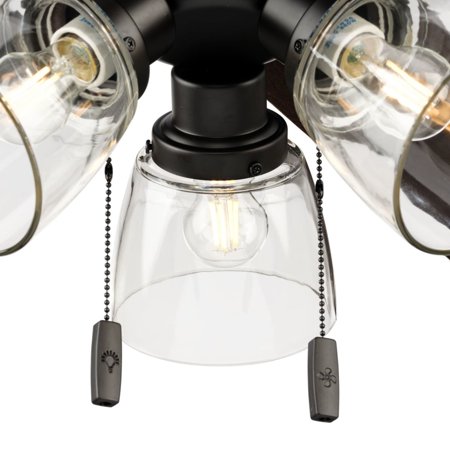 BETTER HOMES & GARDENS 52″ BRONZE TRANSITIONAL CEILING FAN, 5 REVERSIBLE BLADES, 3 LED BULBS INCLUDED