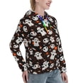 thumbnail image 3 of Hoodies for Women - halloween spider web ghost Comfrt Colour Drawstring Women'S Fashion Hoodies & Sweatshirts, Fall Outfits Clothes for Women 2024 Pullover with Kangaroo Pocket, 3 of 7
