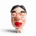 thumbnail image 2 of Funny Face Squishy Stress Toy with Exaggerated Red Lips, Fast Rebound, Single Pack, Multicolor, for Office Desk, Toy, 2 of 3