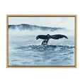 thumbnail image 2 of Kate and Laurel Sylvie Whale Watching Framed Canvas Wall Art by Julie Maida, 18x24 Natural, Scenic Ocean Animal Wall Decor Artwork, 2 of 6