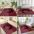 thumbnail image 4 of Area Rugs 4'x6'. Red Striped Carpet Runner Indoor Outdoor Rugs Home Decor Aesthetic, Black Geometric Vintage Stripes Ombre Non Slip Mats Washable Accent Rug for Living Room Bedroom, 4 of 8
