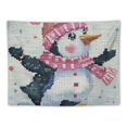 thumbnail image 5 of Orinice Penguin Snowman Hat Scarf Tapestry Wall Hanging Unique Style for Home Decor | Graphic Tapestries for Living Room Bedroom 40x30inch, 5 of 6