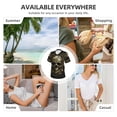 thumbnail image 5 of Vsdgher Vintage Gold Leaf Skull Women Shirts V Neck Short Sleeve Tops T-Shirt Basic Tees, S to 3XLSmall, 5 of 5