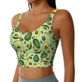thumbnail image 2 of Pofeuu Avocado With Seeds Print Sports Bra for Women Sexy Vest Yoga Running Gym Fitness Crop Bras Tops-Large, 2 of 8