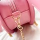 thumbnail image 5 of Bolsa de hombro de cuero PU con remaches de dinosaurio a la moda, monedero con cadena para niñas (rosa) Ehuebsd Para Estrenar, 5 of 9