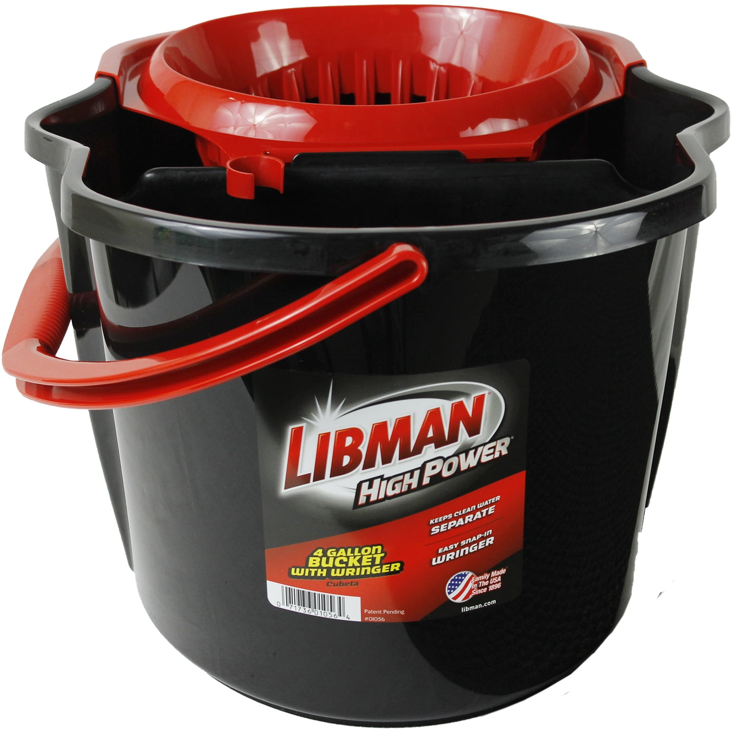 12 L Red Abbey HB905RED Mop Bucket