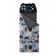 Your Zone Black Gamer Glow in the Dark Child Nap Mat, 24" x 70"