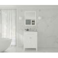 thumbnail image 2 of Wimbledon 24" White Bathroom Vanity with White Stripes Marble Countertop, 2 of 5