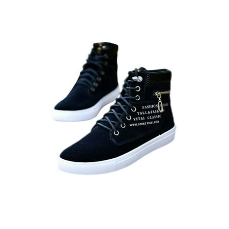 

Audeban Men s Soft Fashion Flats Driving Comfortable Ankle Boots Sport Nonslip Lightweight High Top Casual Sneakers Walking Shoes