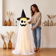 thumbnail image 7 of Clearance! Hotyverty Halloween Decorations Outdoor, 4FT Light up Ghost Ghosts Easy to Assemble Adjustable Height Spooky Halloween Party Decorations for Porch Yard Mantel Home, A, 7 of 7