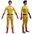 thumbnail image 2 of Litotal Saitama Custom Boys Adult Hero Yellow Bodysuit Halloween Cosplay Spandex Jumpsuit Polyester One-Punch-Man, 2 of 6