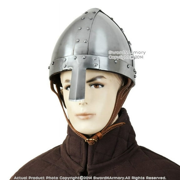 Munetoshi Spangenhelm Helmet Norman Nasal Helm Medieval16G Steel Cosplay