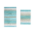 thumbnail image 2 of Home Weavers Gradation Rug Collection 100% Cotton Non-Slip Bathroom Rug Set Machine Washable Bathroom Rug-17"x24", Bath Rug- 21"x34", Turquoise Color 2 Piece Bath Rug set, 2 of 7