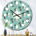 thumbnail image 2 of Designart '1950 Rétro Motif Ii Horloge Murale Moderne Mi-Siècle, 2 of 4