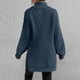 thumbnail image 6 of Long Sleeve Turtleneck Sweater Women Winter Pullover Polyester Knit Top Loose Fit Cable Weaving Comfortable Winterwear, 6 of 9