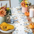thumbnail image 4 of Orange Blue Fall Table Runner, Autumn Thanksgiving Kitchen Dining Table Decoration for Home Party Decor 13x120 Inches, 4 of 9