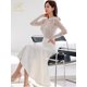 thumbnail image 3 of H Han Queen primavera elegante ajustado encaje Patchwork sirena vestidos mujeres coreano Retro Vestido moda Oficina fiesta Vestido Casual, 3 of 5