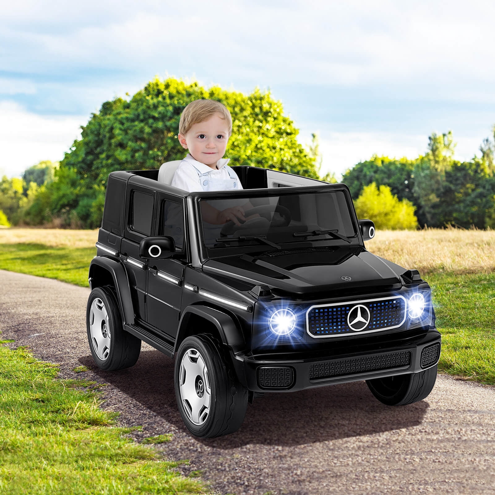 Infans Licensed Mercedes-Benz EQG Kids Ride On Car w/ Remote Control Detachable Battery