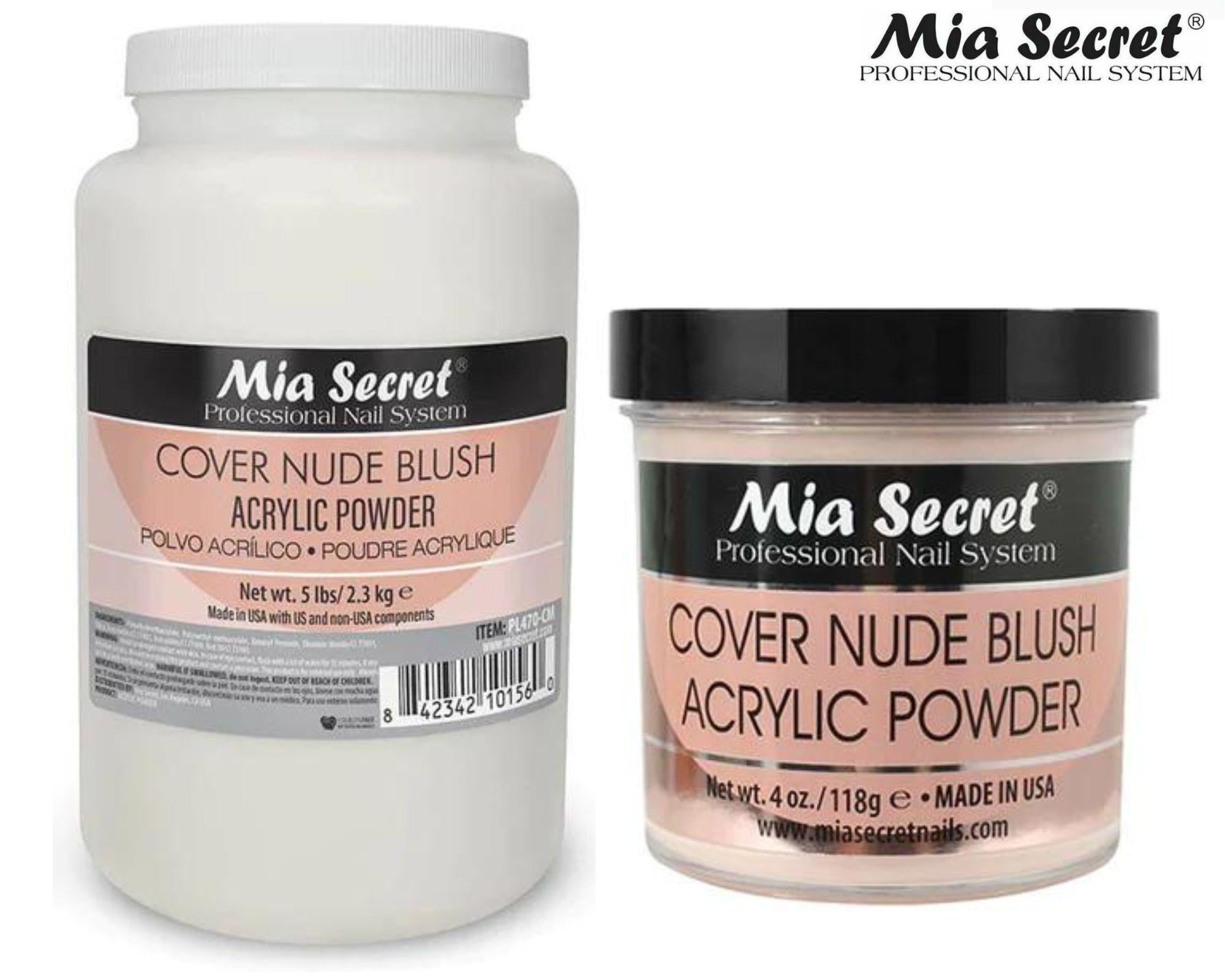 Mia Secret Acrylic Powder Cover Nude Blush 5 LBS/80 oz and 4 oz - Combo Pack
