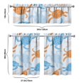 thumbnail image 6 of Kitchen Curtains 36 Inch Short - 3 Panel Set, Hawaiian Sea Turtle Ocean Design, Tropical Underwater Marine Life Print, Rod Pocket Window Curtain, Easy Wash, 6 of 6