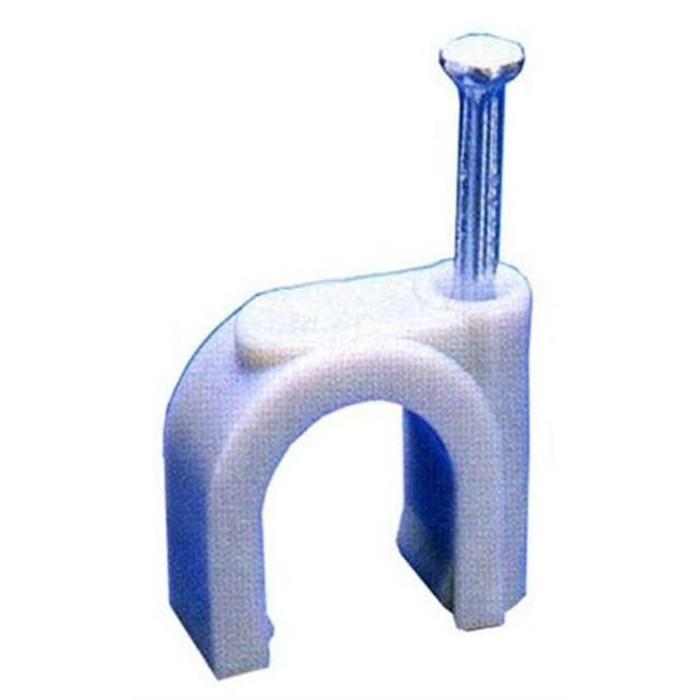 Morris Products 35008 Plastic Cable Clips Round For Rg 59 Coax Cable, Cat 5 Utp 4 Pair, Pack Of 100