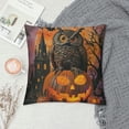 thumbnail image 2 of Orinice Owl Pumpkin Castle Graphic Decorative Cushion Throw Pillow Cover for Home Couch Living Room Bed Sofa, Halloween Autumn Pillowcase for Home Decor 1PC 20x20in, 2 of 5