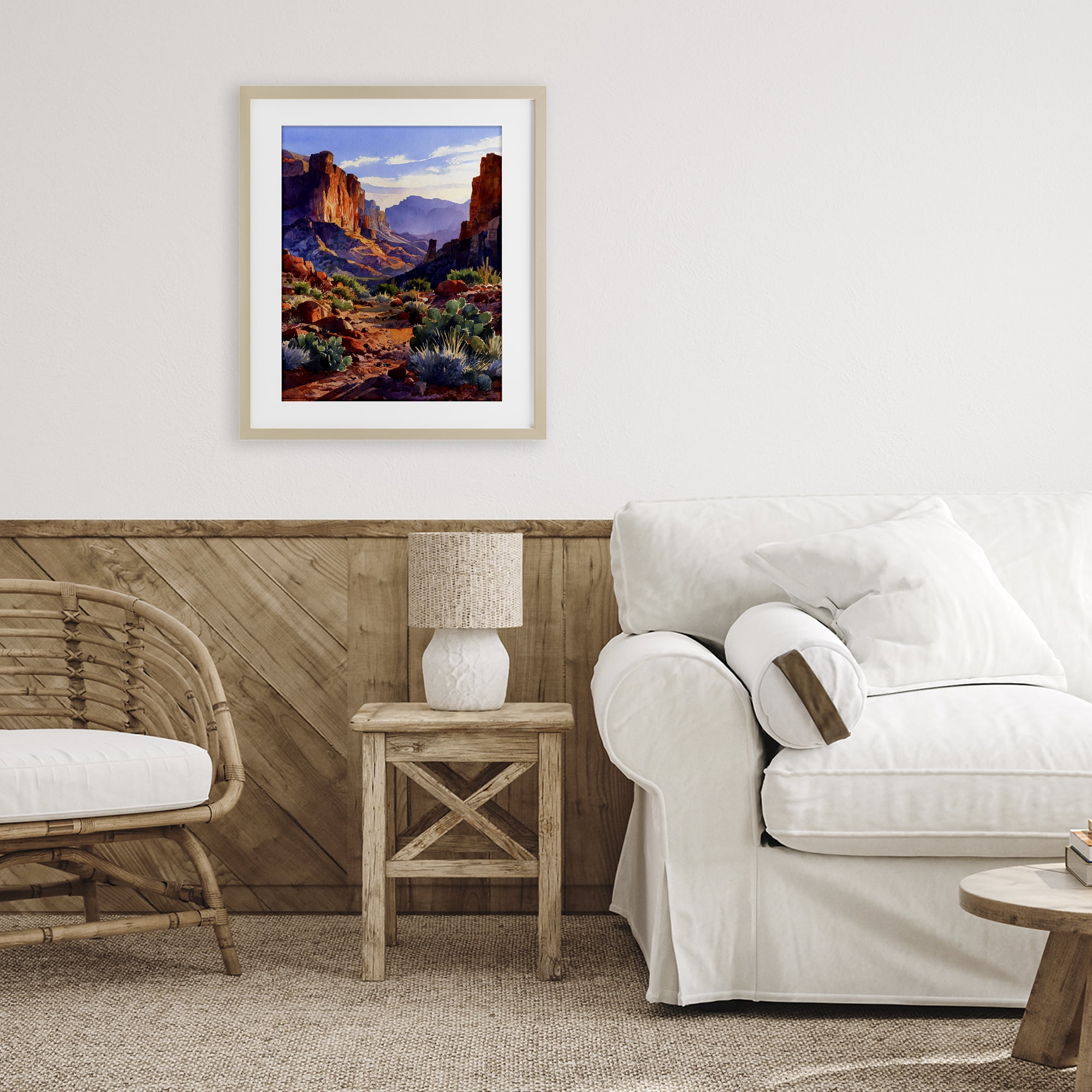 Stupell Industries Western Colors Earthy Desert Birch Framed Print Under Glass, design by Franklyn Gregory