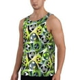 thumbnail image 2 of Xecao Football Doodle Men's Tank Top Workout Quick Dry Sleeveless Gym Jogging Muscle Shirts Summer Swim Beach Tops, 2 of 9