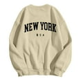 thumbnail image 3 of New Women's Printed Round Neck Pullover Street Long Sleeve Pullover Hoodie Dark Sweatshirt Women Hoodie Jumpsuits Women plus Size Light Pullover Sweatshirt Women Junior Outfit Full Zip Sports Jacket, 3 of 5