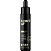 b.tan Dark Self Tan Drops for Face | Tanned AF - Darkest Self Tanner Bronzing Glow Drops, Vegan, Cruelty Free, 1.0 Fl Oz