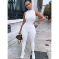 thumbnail image 2 of ZHaobin Pencil Jumpsuit Women Full Seasons Casual Fitness Sporty Playsuit Sleeveless Slim Activewear  All In One Jumpsuit Clothing (L,black), 2 of 8