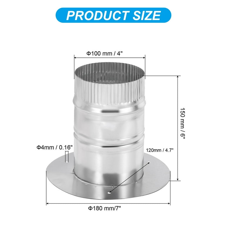 Uxcell Inch Galvanized Steel Round Duct Collar Duct Connector
